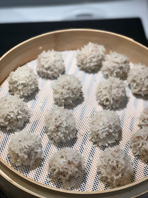 Boulettes de perle aux pousses de bambou (Porc et champignons Shiitake)
